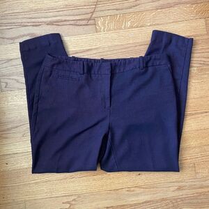 Worthington Women's Modern Fit Size 14 Purple/Black Ankle Zipper Pants w Pockets